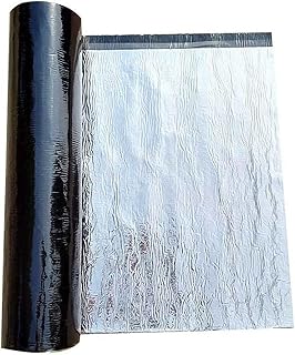 Bande étanchéIté en Bitume Toiture Autocollante, Ruban de Aluminium Adhésif, Rouleau Membrane de Toit Imperméable pour Abri de Jardin, Réparer le Toit(20x100cm)