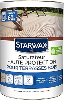 STARWAX - Saturateur Haute Protection -Pour Terrasses et Bois Extérieurs Incolore -Protège et Nourrit - Préserve l